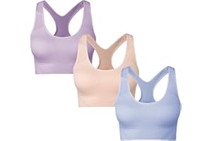 SEGRILA Sujetador Deportivo para Mujer, con Espalda Cruzada, Acolchado, para Yoga, con Correas de Malla