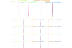 NUOBESTY 40Pcs Hand Flying Helicopters Plastic Propeller Helicopter Spinners Hand Rub Dragonfly Helicopter Toy Set Outdoor Flying Launcher Toys for Kids Outside Activities Birthday Party