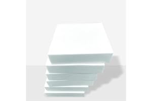 Adam Icon High Density White Firm Foam Upholstery Cushions for All type of Foam Cushioning Bench Stool window seat pads sofa Replacement Pet Bed dinning floor mat wheel chair (18" x 18" x 2")