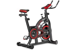 Body Sculpture Unisex's BC4617 Exercise Bike, Black/Red, 110 x 51 x 114cm