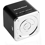 MusicMan Mini Soundstation (MP3 Player, Stereo Lautsprecher, Line In Funktion, SD/microSD Kartenslot) schwarz