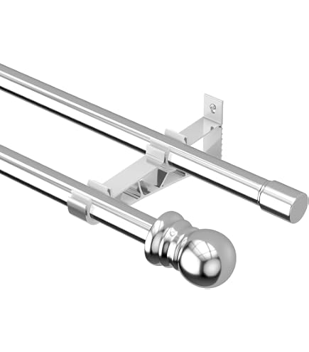 Asta Per Tenda A Un Binario In Oro Anticato Ø25 Mm, Lunghezza 160 Cm Con Supporti E Terminali