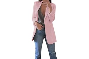 GÉNÉRIQUE Femme Casual Blazer Business Pockets Boutons Manche Longue Costume Jackets Élégant OL Bureau Affaires Veste De Costume Manteau Blouson Jacket