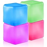 AMFUN 4 ADET Stres Top, Sıkmalı Squishy Cube Fidget Topu, Stres ve Anksiyeteyi Gidermek i&ccedil;in Yumuşak Buz K&uuml;p&uuml; Fidget Topu
