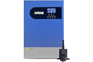 Aninerel 6,2KW Inverter solare ibrido, funziona senza batteria, indipendente da rete Inverter onda sinusoidale pura, Uscita 230V, PV 60-500Vdc, per batterie da 48V, funzione parallela, con Modulo WiFi