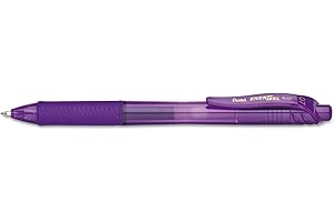 Pentel BL107 EnerGel X Retractable Rollerball, 0.7mm Tip, Violet Ink (One Pen)