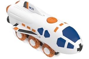 Hape Jouet Locomotive Fusée Spatiale - Jeu de Train en Bois - Jouet pour Enfant dès 3 Ans - Locomotive pour Circuit Train Bois - Compatible avec Les Circuits de Marques Traditionnelles
