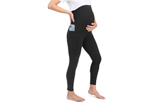 Womum Leggings Premaman Lunghi, Pantaloncini Premaman, Vita con Supporto per la Pancia, Morbido e Confortevole, Opaco