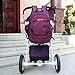 Bebamour Nappy Changing Backpack Large Capacity Baby Bag Backpack (Purple)