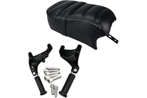 ONETK Passenger Pillion Seat with Passenger Footpeg Mount Kit fits for Harley Davidson 2016-2020 Sportster Iron 883 XL883N Models