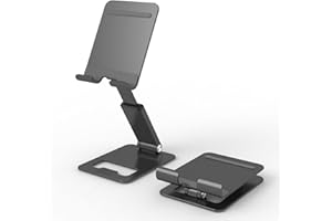 Minthouz Ausziehbare Handy Ständer, Aluminium Handyhalterung, Multi-Winkel/Höhenverstellbarer Handy Halterung, Kompatibel mit iPhone 14 13 Pro Max 12 11 und Allen 4,7-7,9 Zoll Smartphones -Schwarz