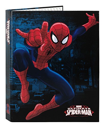Safta SF-511543-067 - Carpeta folio 4 anillas mixtas, diseño Spiderman