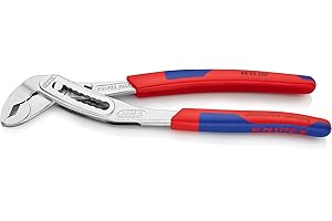 Knipex Alligator Pinza Regolabile per Tubi e Dadi Cromata, Rivestiti in Materiale Bicomponente, Forma Affusolata 250 Mm 88 05 250