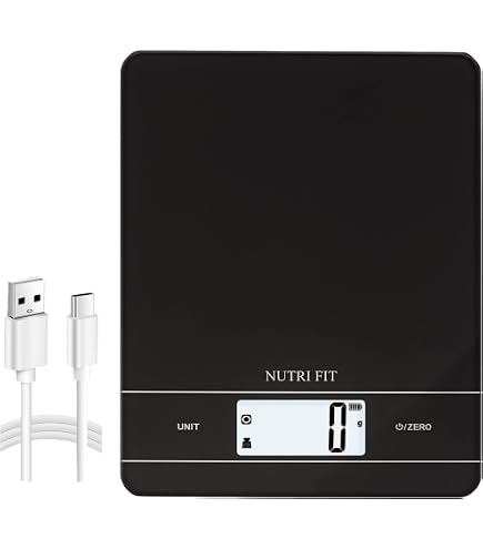 LEBENLANG Balance de cuisine numérique avec bol - Jusqu'à 5 kg - Idéale pour la cuisson - Balance
