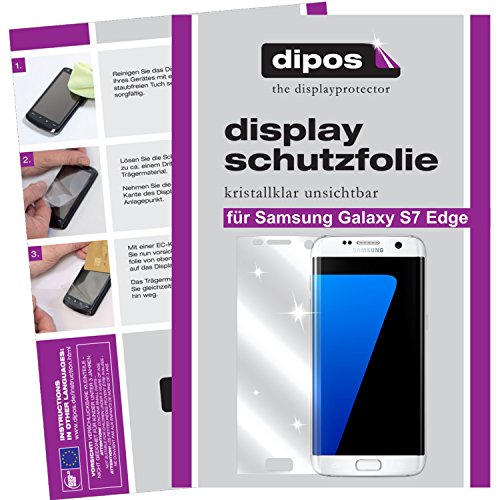 dipos Samsung Galaxy S7 Edge Schutzfolie (6 Stück) - kristallklare Premium Folie Crystalclear