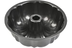 FOROREH Plaque à Pâtisserie Ronde en Acier - Moule à Gâteau Ø 22 cm Avec Revêtement Antiadhésif - Stable et Délicieuse, Noir