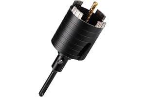 Vearter Foret diamant sec de 68 mm, scie-cloche diamant avec adaptateur SDS Plus, forets pour murs de briques, maçonnerie, béton, blocs de ciment, pierre, granit, marbre