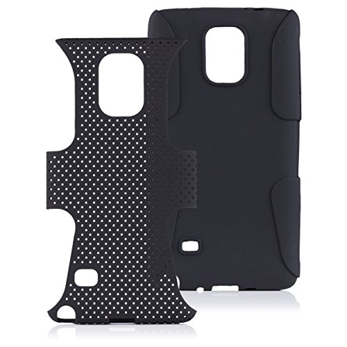 Samsung Galaxy Note 4 | iCues Parte 2 Caso Air Negro | Caso duro al Air libre grueso a prueba de golpes militares Lifeproof hombres, niños piel protectora de protección [protector de pantalla, incluyendo] Cubierta Cubierta Funda Carcasa Bolsa Cover Case