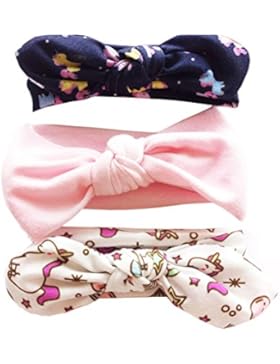 Vellette Baby Mädchen Stirnbänder verknotete Baby Stirnbander Baby Top Knot Madchen Turban Headwrap Knot Stirnband...