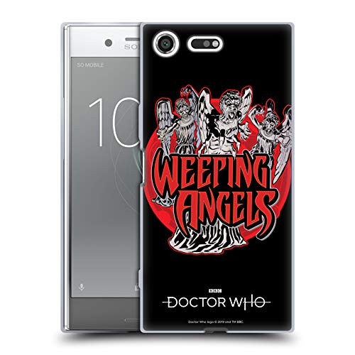 Official Doctor Who Weeping Angels Classic Villains Soft Gel Case for Sony Xperia XZ Premium