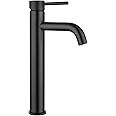 GAPPO Mono Basin Mixer Tap Single Lever Tall Counter Bathroom Sink Taps Lead, Matt Black