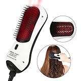 combo secador de pelo alisador MANGO DE AGARRE ERGONÓMICO Y SEGURO: Todos nuestros secadores de cabello tienen una cabeza de cepillo inteligente que también se puede usar para masajear. El mango tiene forma de mano y es cómodo de sostener. Al irradiar infrarrojos en el cabello, este cepillo de paleta hace que tu cabello sea brillante, brillante, libre de ondulaciones y especialmente saludable para tu cuero cabelludo. ¡Ideal para hombres, mujeres y adolescentes!