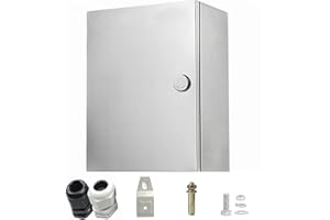 CHENGPI Caja de Conexiones Externa de Acero Inoxidable,Caja Electrica Exterior,Caja estanca,Caja de Proyecto de Pared Electrónica con Placa de Montaje Aislada| 30x25x14CM