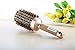 SUPRENT Nano Thermal Ceramic & Ionic Round Barrel Hair Brush with Boar Bristle, 2 inch, for Hair Drying, Styling, Curling, Adding Hair Volume and Shine, Gold Color(2 inch)