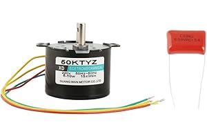 HILITAND AC 220V Moteur Synchrone d'Engrenage CW/CCW à Couple Réduit 5-50RPM 6-10W Moteur Synchrone d'Engrenage Miniature(15turns)