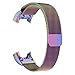 Produktbild 2019 Neuestes!Glowjoy für Garmin VIVOsmart HR Armbänder, Milanaise Loop Schlaufe Edelstahl-Netz-Ersatzband Uhrenarmbänder Herren Damen Armbanduhr Bandverschluss Magnetverschluss (Mehrfarbig)