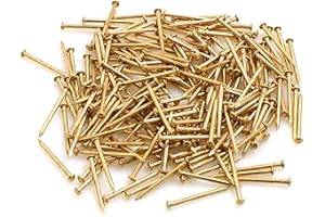 Design61 rundhuvudstift naglar 1,2 x 20 mm mässing järn 100 g ca 530 stycken