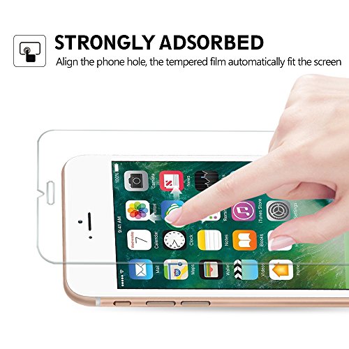  3-Unidades  Protector de Pantalla iPhone 8   7   6s   6  Vanzon    Cristal Vidrio Templado Premium Para Apple iPhone 8  iPhone 7   iPhone 6s   iPhone 6  9H Dureza  Alta Definicion 0 33mm   3D Touch Compatibles 