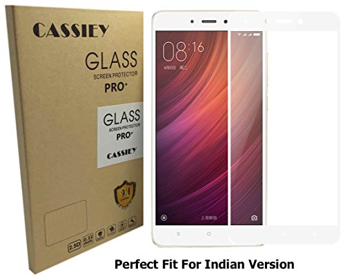 CASSIEY Edge to Edge Full Front Body Cover Tempered Full Glass Screen Protector Guard for Xiaomi Redmi Note 4 -White(Updated Indian version) RS.399 (69.00% Off) - Amazon