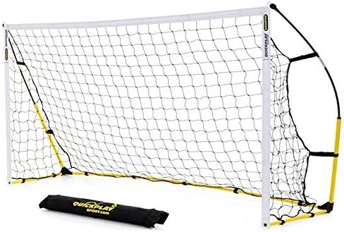 Kickster 2 Pack 8x5ft (2.4x1.5M) Durable Lightweight Portable Football Goal with Easy-to-Carry Shoulder Strapped Bag