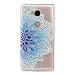 Produktbild Lonchee Huawei Honor 5X Hülle,Bunte Muster Weich TPU Handy Hülle Durchsichtig Transparent Etui Cover Case Protective Shell Soft Schutzhülle Telefon Kasten für Huawei Honor 5X – Halbe blaue blumen