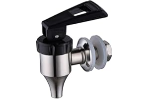 Kraeoke Zapfhahn, Auslaufhahn Wasserhahn Drehzapfhahn aus 304 Edelstahl, für Getränkespender 1/2 zoll