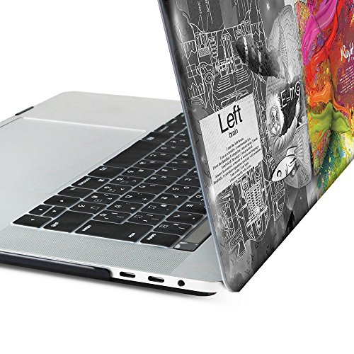 TwoL Plastik Hartschale H  lle f  r MacBook Pro 13 Zoll mit ohne Touch Bar 2016 2017 Freisetzung  Kreativ Gehirn 