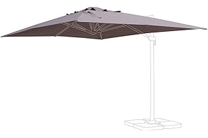 Alice's Garden sweeek - Lona Pardo de Recambio para Sombrilla de jardín 3x4m