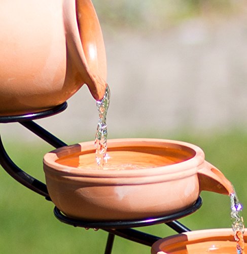 Terracotta-Kaskadenbrunnen – solarbetrieben - 7
