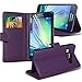 Sell-Ideas® Samsung Galaxy A3 Wallet Pouch Wallet Phone Case Book Case Protective Cover, With Free Screen Cover and Stylus Pen - Premium Quality PU Leather (Purple)