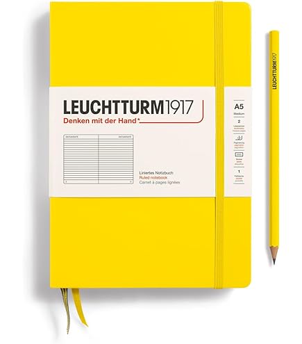 LEUCHTTURM1917 368141 notitieboek Master Slim (A4 ), hardcover, 123 genummerde pagina's, Rising Sun, blanco