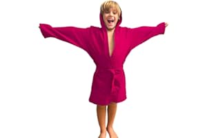 Jenny Sesal Accappatoio in microfibra con cappuccio e cintura per bambino/bambina - ragazzo/ragazza confezione salvaspazio