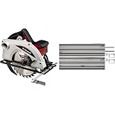 Einhell TC-CS 1410, Circular Saw + Einhell Aluminum Circular Saw Rail 2x1000 mm