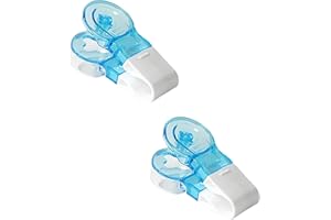 BFUZXY 2 Stück Tablettenteiler für Alle Tabletten,Tragbarer Pillenöffner Blisterpackungsöffner,Tablettenausdrücker,Tablettenmörser,Tablettenschneider,Pillenteiler Schluckhilfe Hilfsmittel,Pillenschneider