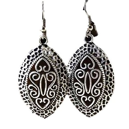 BTF Designer Collection Silver Vintage Jewelry Carving Hollow Retro Fashion Dangle & Drop Earrings for Women,BTF-13