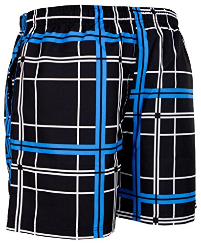 GUGGEN MOUNTAIN Herren Badeshorts Beachshorts Boardshorts Badehose kariert *High Quality Print* - 5