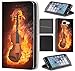 Price comparison product image Cover Hero Case Cover Skin For Huawei P10 Lite Premium Faux Leather Flip Case Flip Cover 1572 Geige Violine im Feuer Abstract
