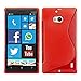 Produktbild Premium Nokia Lumia 930 Schutzhülle Rot Case Cover Silikon Gel S-Line Wave Design Fall für Nokia Lumia 930 Case Cover