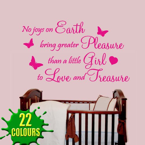 No Joys On Earth Girl - Wall Decal Sticker Quote baby nursery (Medium)