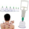 ACi Hijama Cups Nese Cupping Kit Pull Out a Vacuum Apparatus Therapy Relax Massagers Curve Suction Pumps - 6 Pieces